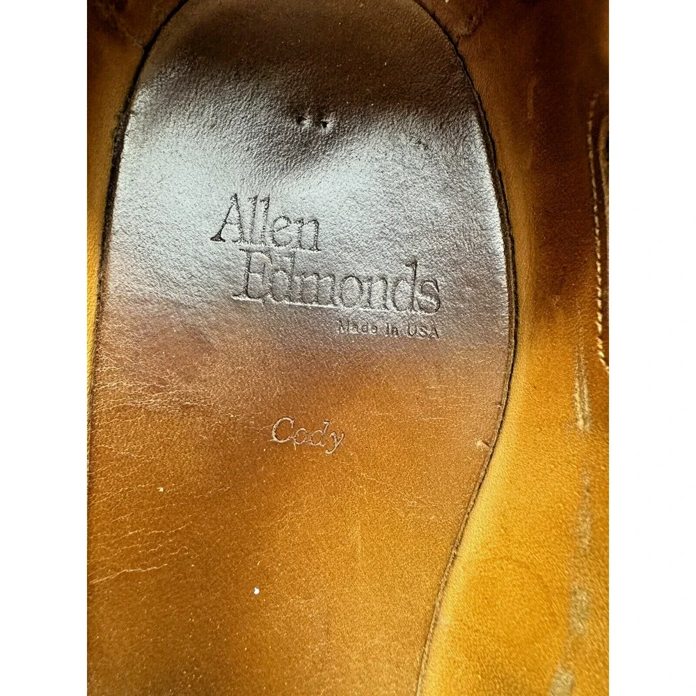 Mens‎ Allen Edmonds Cody Brown Leather Tassel Loafers Shoes Size 9.5 D